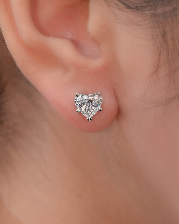 Harga Lab Grown Diamond Stud Earrings Whitegold