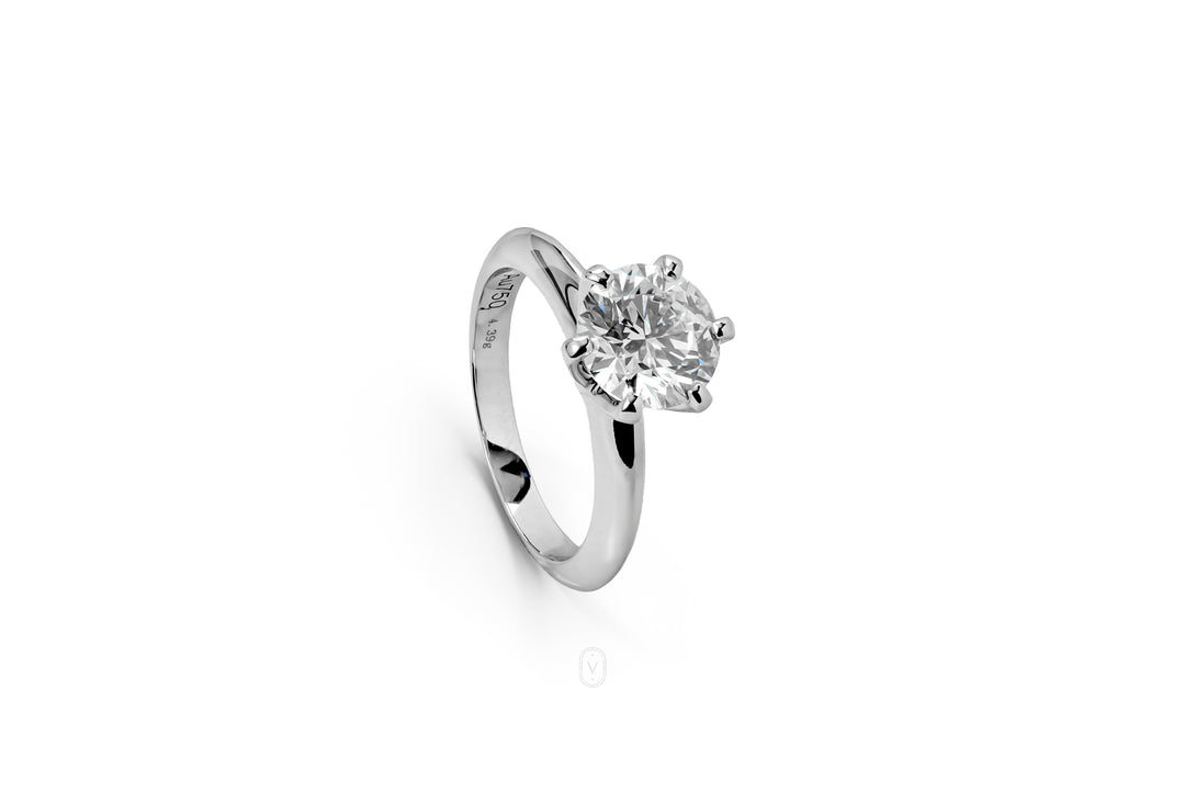 Lab Grown Diamond Tiffany Ring Round