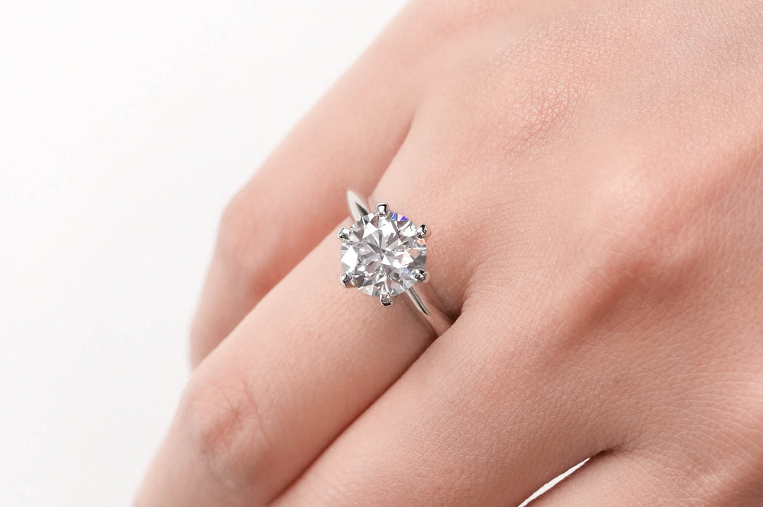 Lab Grown Diamond Tiffany Ring Round