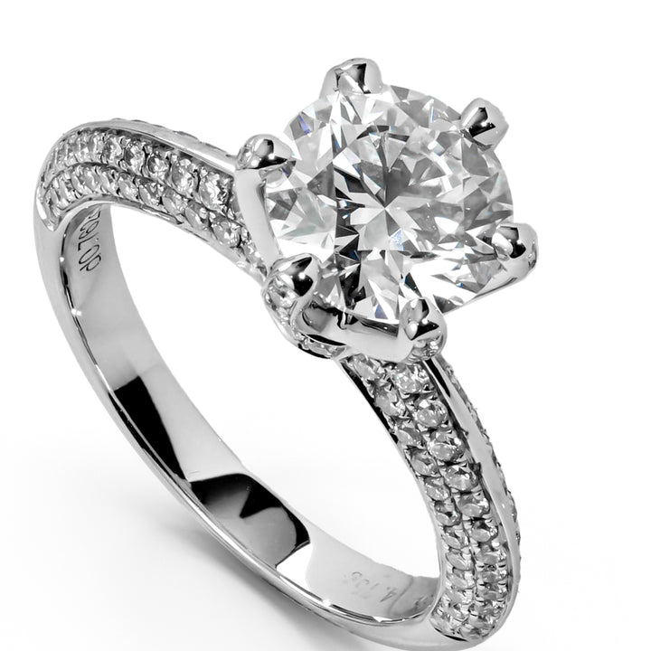 Lab Grown Diamond Tiffany Ring Round