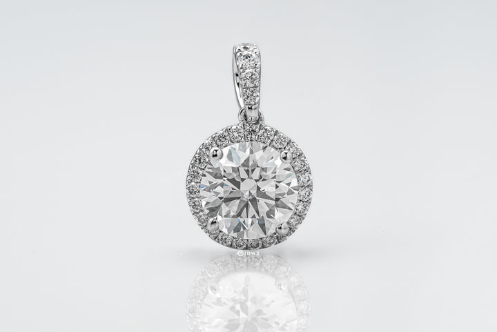 BELLA PENDANT HALO 2CT ROUND CUT LAB DIAMOND