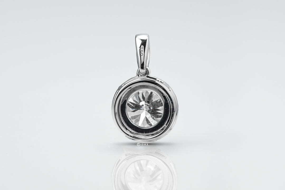 BELLA PENDANT HALO 2CT ROUND CUT LAB DIAMOND