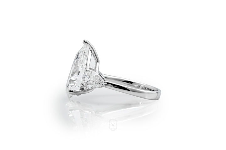 Pear Three Stones Ring