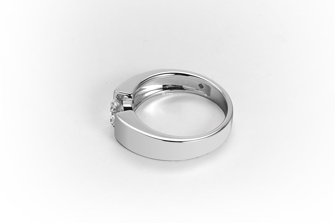 LAB DIAMOND 1CT ROUND BRILLIANT TENSION SET RING