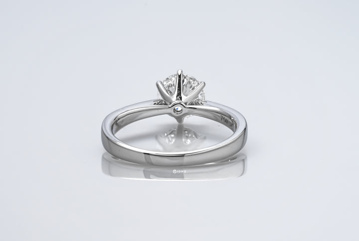 LAB DIAMOND 1CT ROUND BRILLIANT WHITEGOLD SOLITAIRE RING