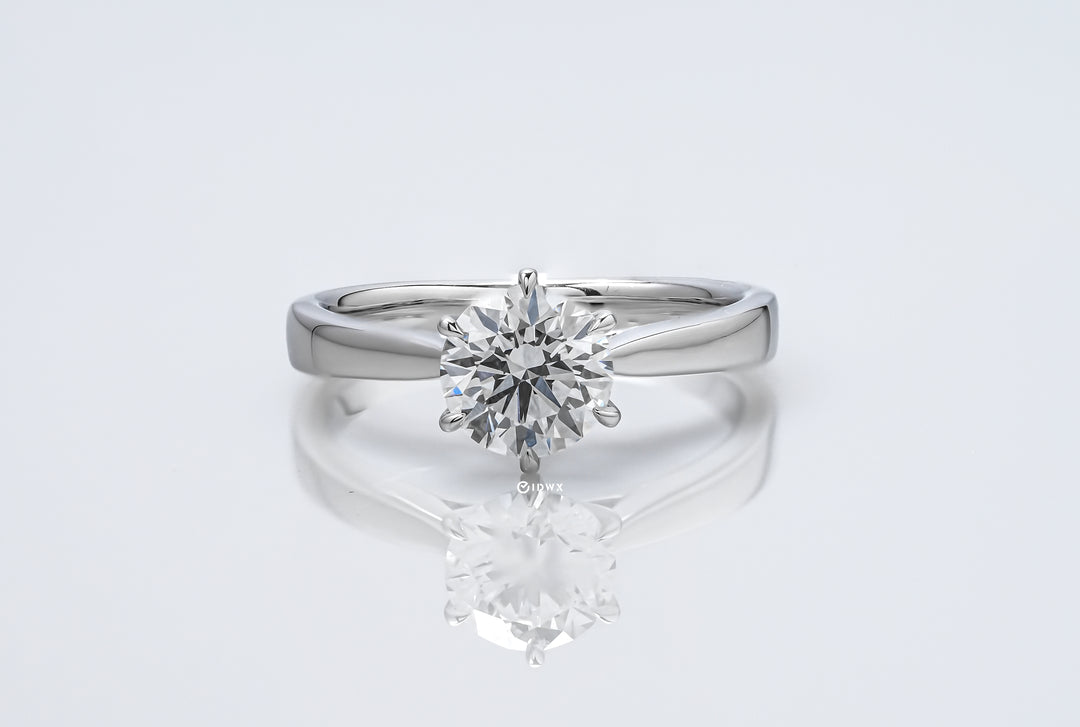 LAB DIAMOND 1CT ROUND BRILLIANT WHITEGOLD SOLITAIRE RING