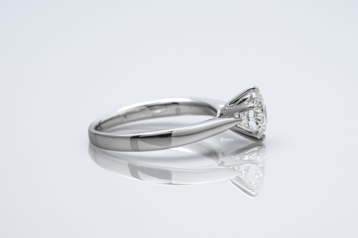 LAB DIAMOND 1CT ROUND BRILLIANT WHITEGOLD SOLITAIRE RING