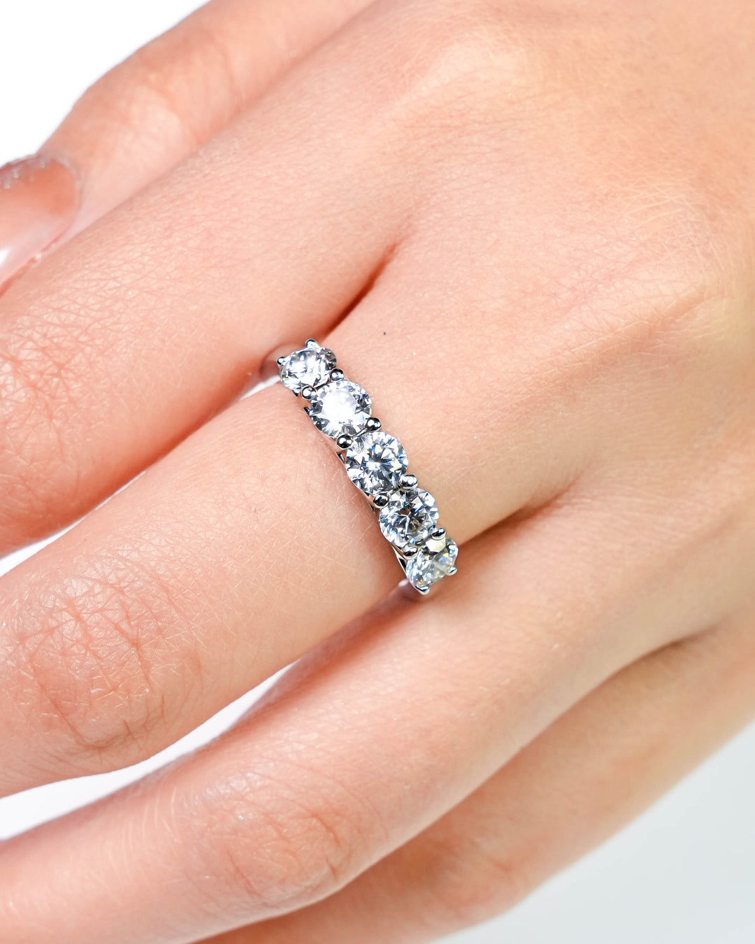 Round Half Eternity Ring