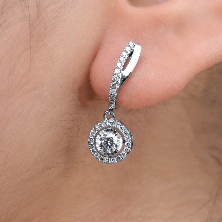 Round Halo Earring