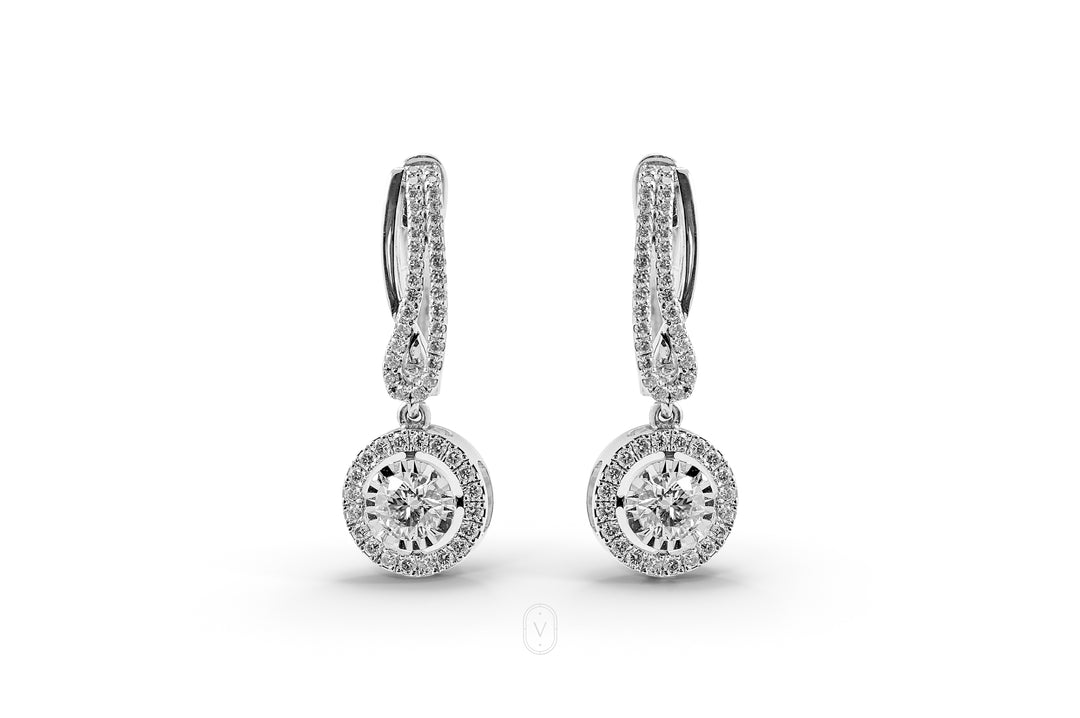 Round Halo Earring