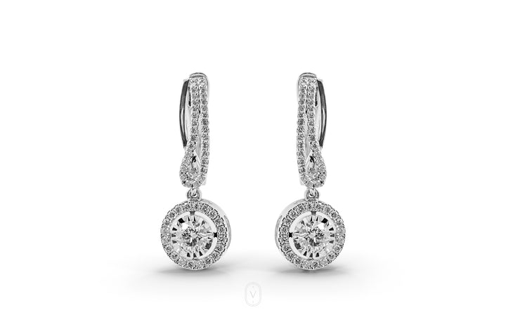 Round Halo Earring