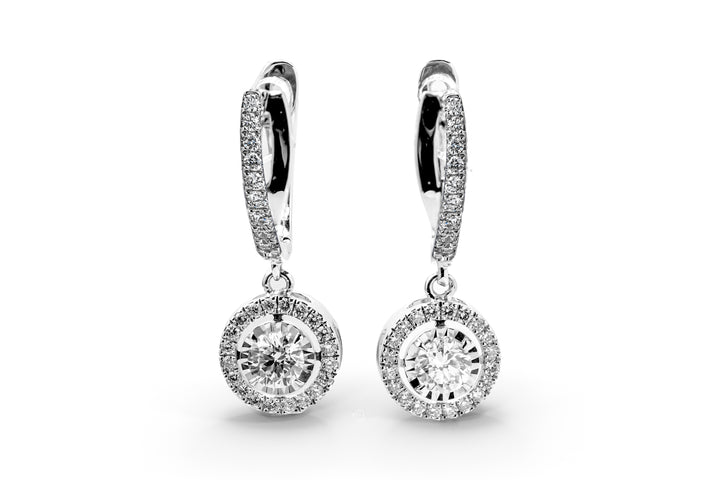 Round Halo Earring