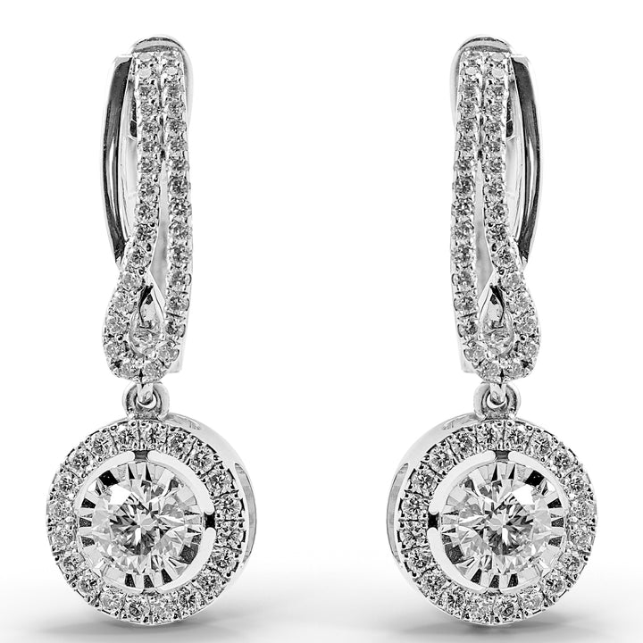 Round Halo Earring