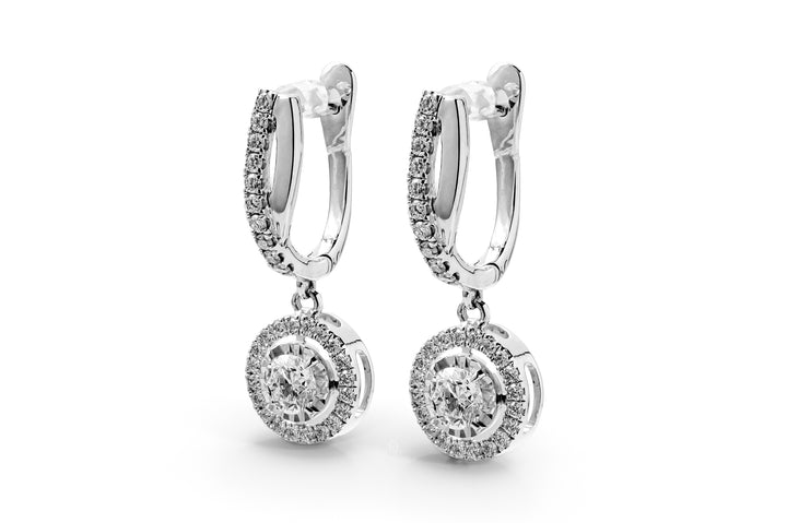 Round Halo Earring