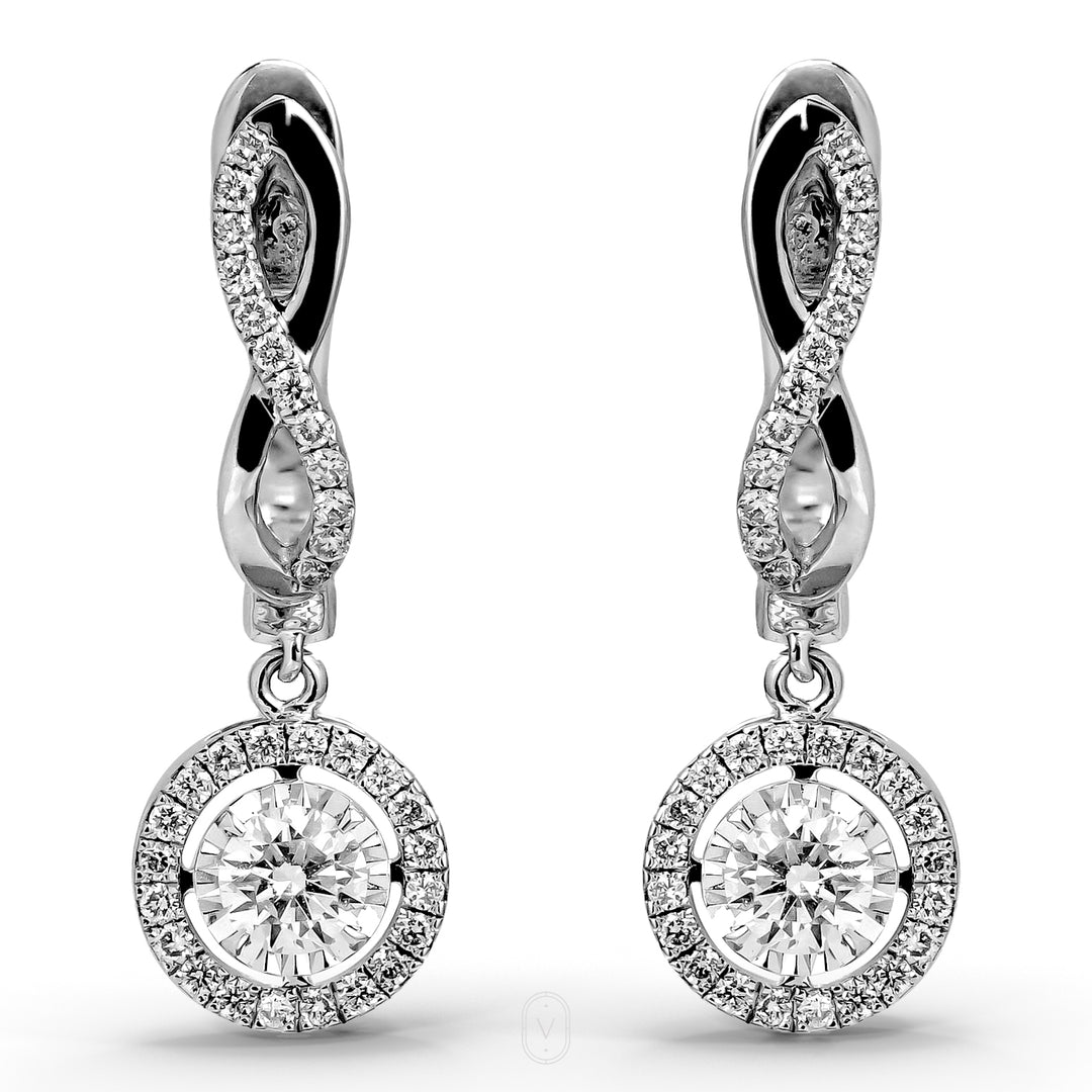 Round Halo Earring