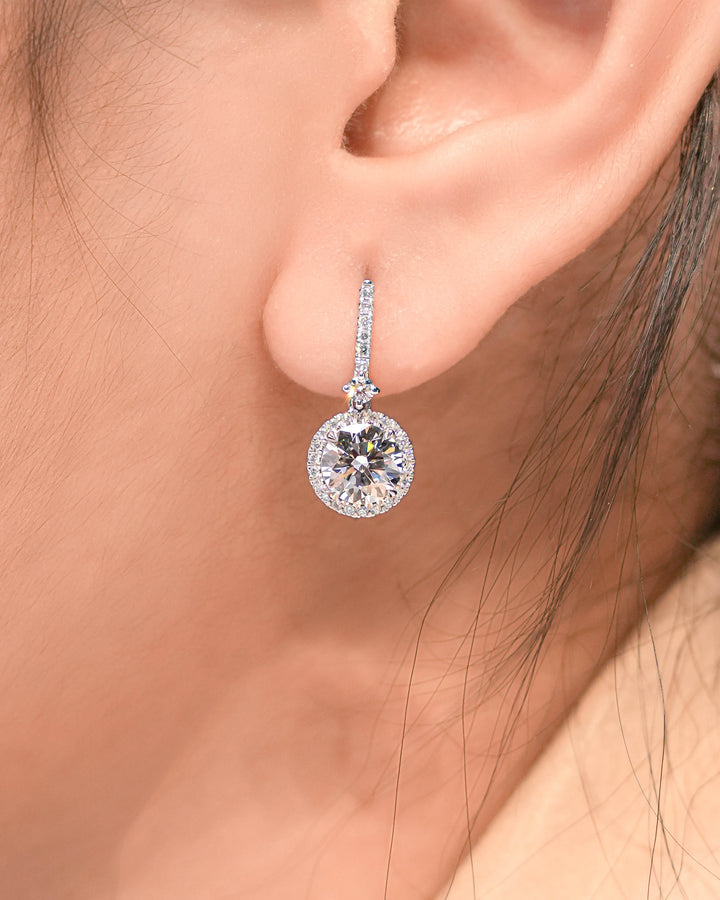 Round Halo Earring