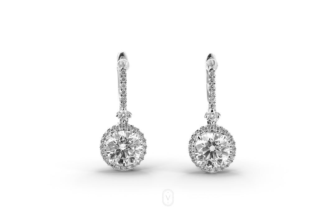 Round Halo Earring