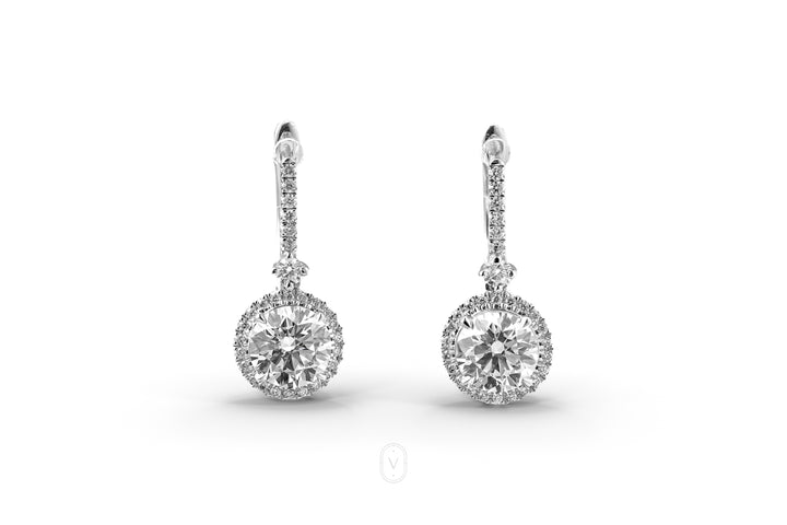 Round Halo Earring