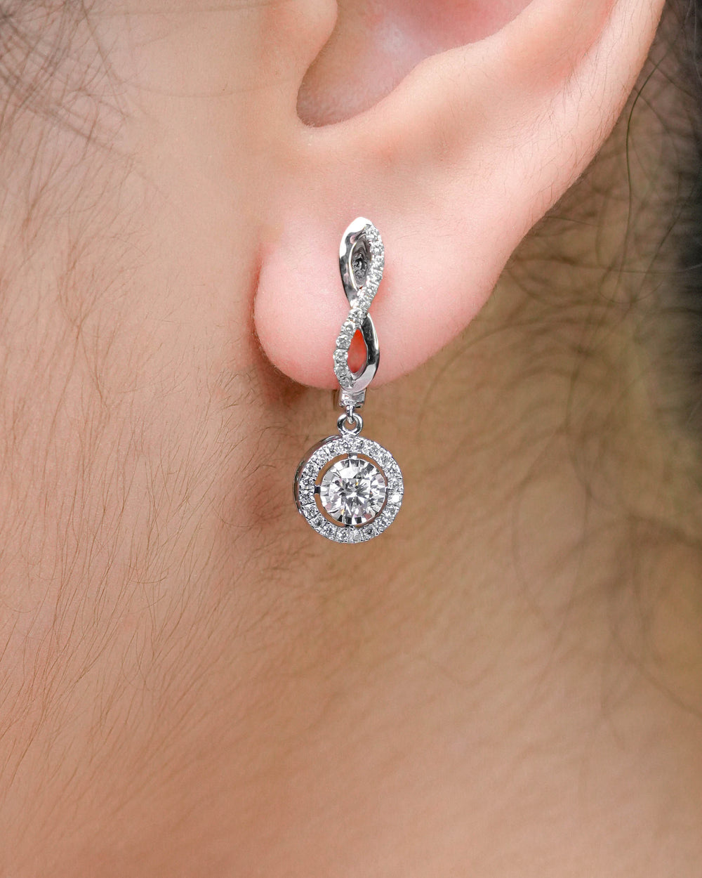 Round Halo Earring