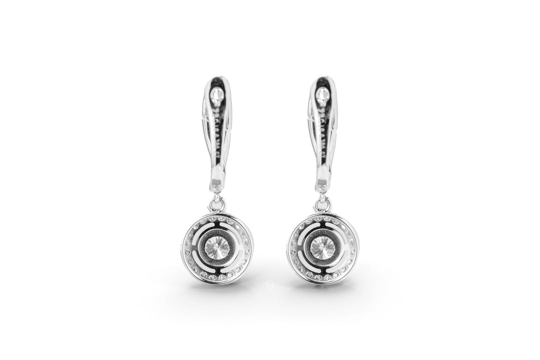 Round Halo Earring