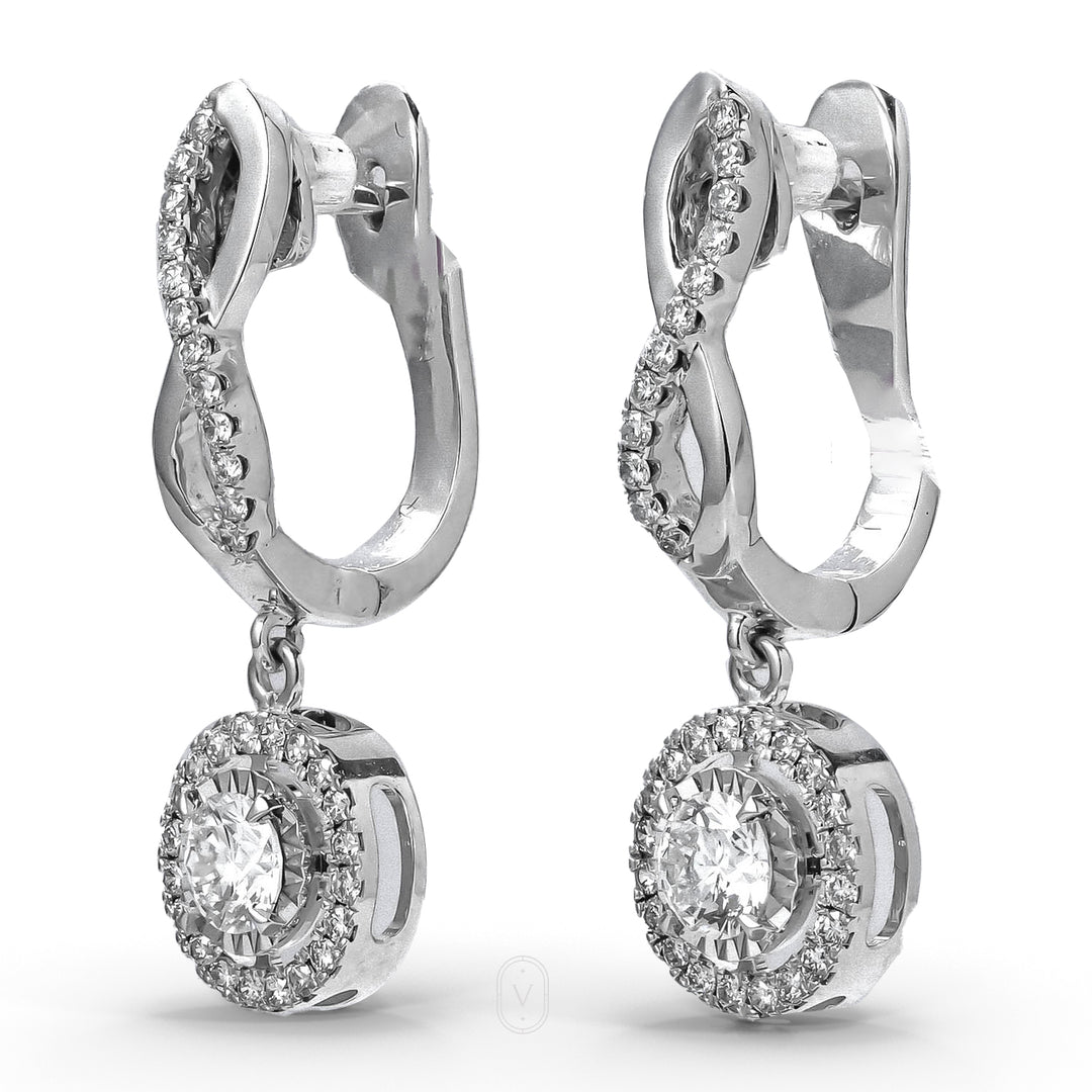 Round Halo Earring