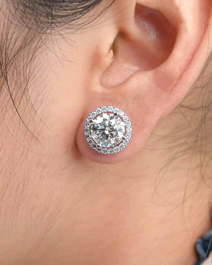 Round Halo Earring