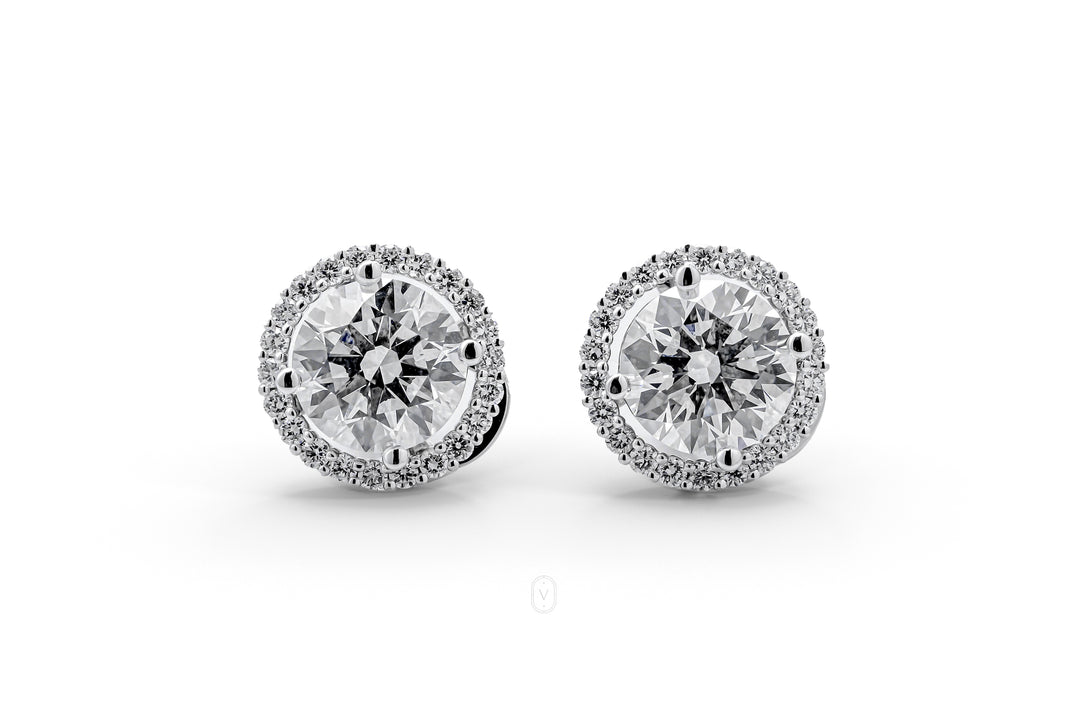 Round Halo Earring