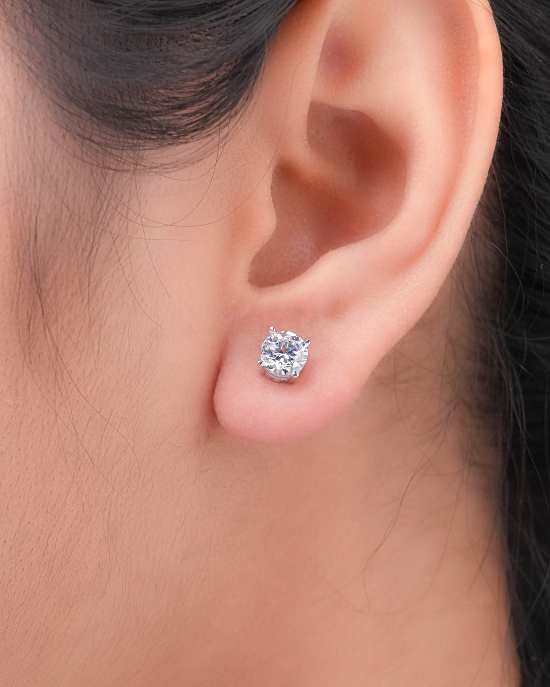 Round Stud Earrings