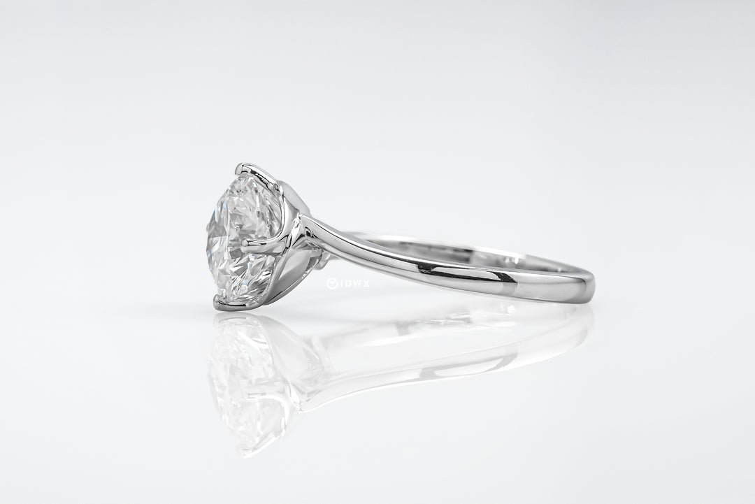 LANA WHITEGOLD SPLIT SHANK RING 2CT ROUND CUT LAB DIAMOND