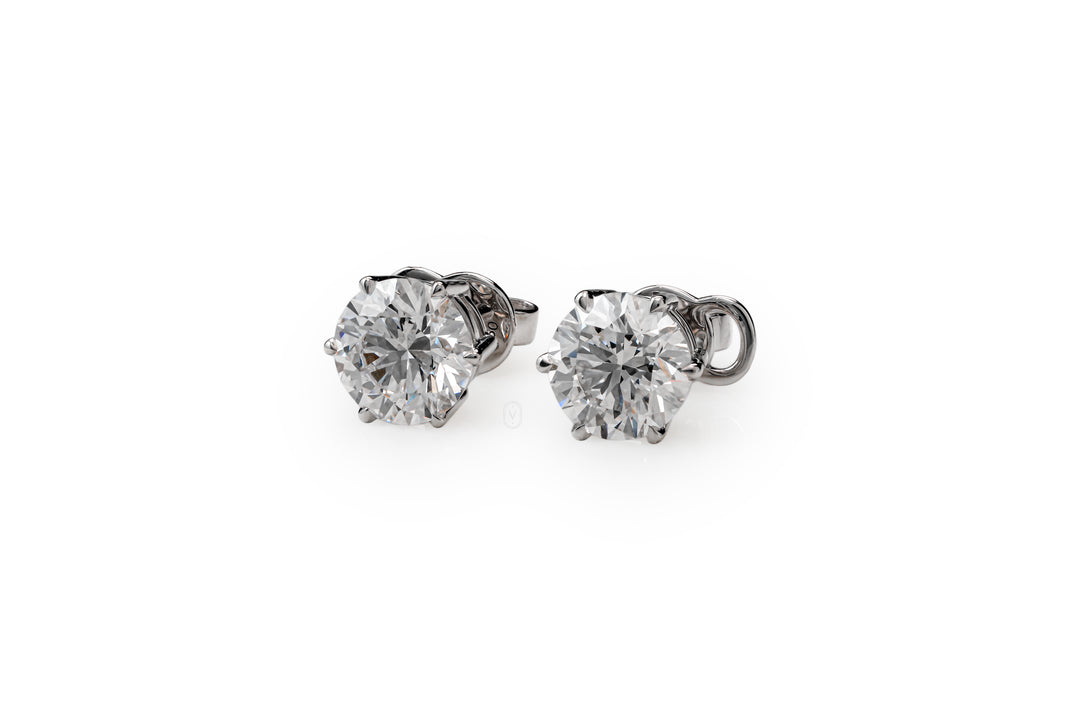 Stud Earrings Round