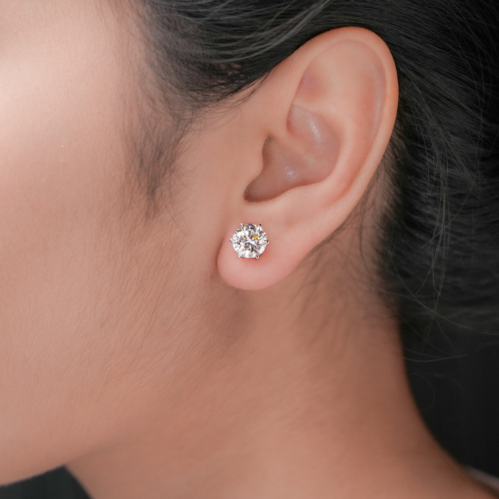 Stud Earrings Round