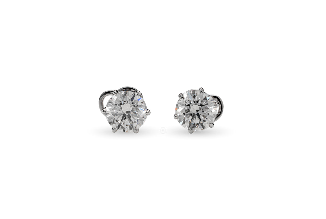 Stud Earrings Round