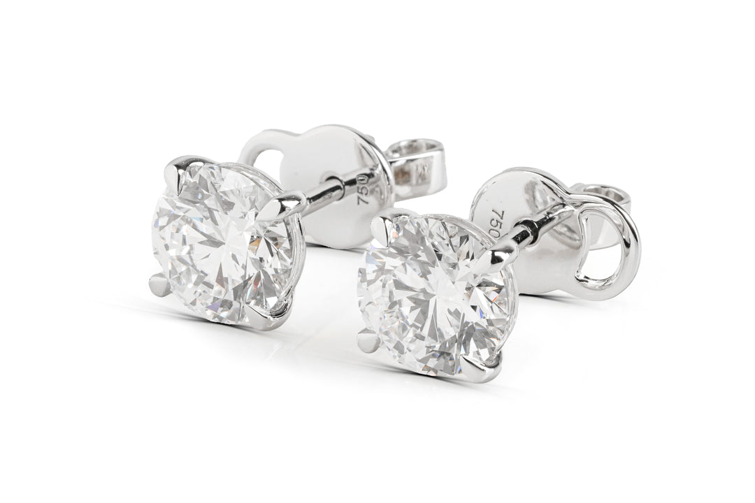 harga lab grown diamond stud earring round whitegold