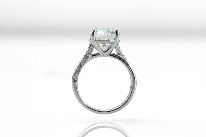 PAMELA WHITEGOLD SPLIT SHANK RING 4CT ROUND CUT LAB DIAMOND
