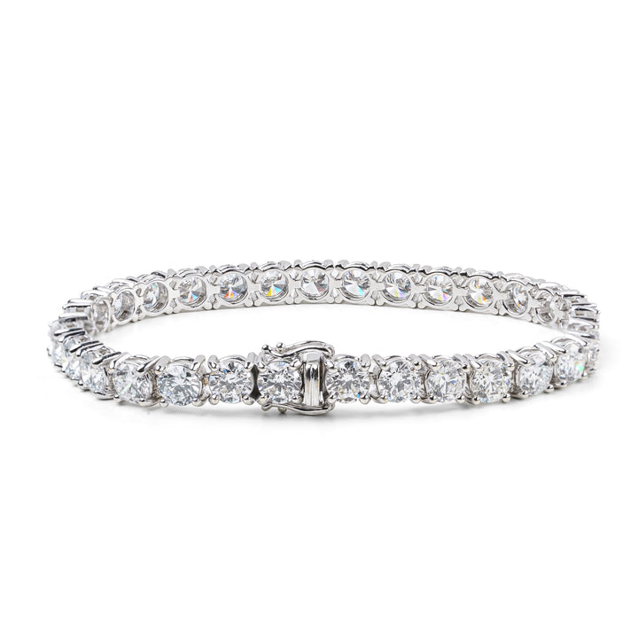 WHITEGOLD TENNIS BRACELET 30 STONES LAB DIAMOND